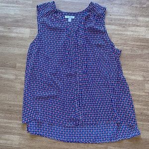 Red, white & blue sleeveless top